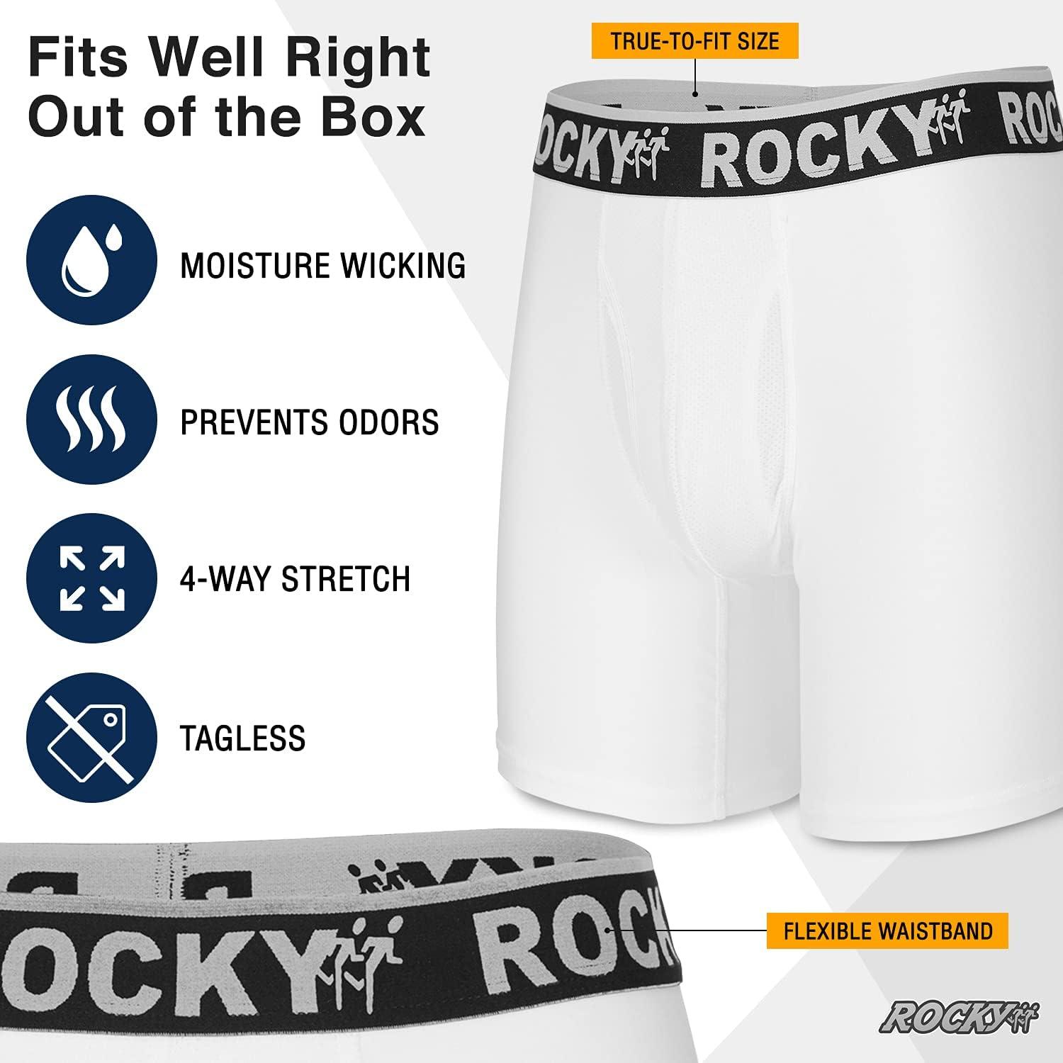 image:imageRocky Mens Boxer Briefs 4Way High Performance Pouch Underwear 2Pack TaglessPurple