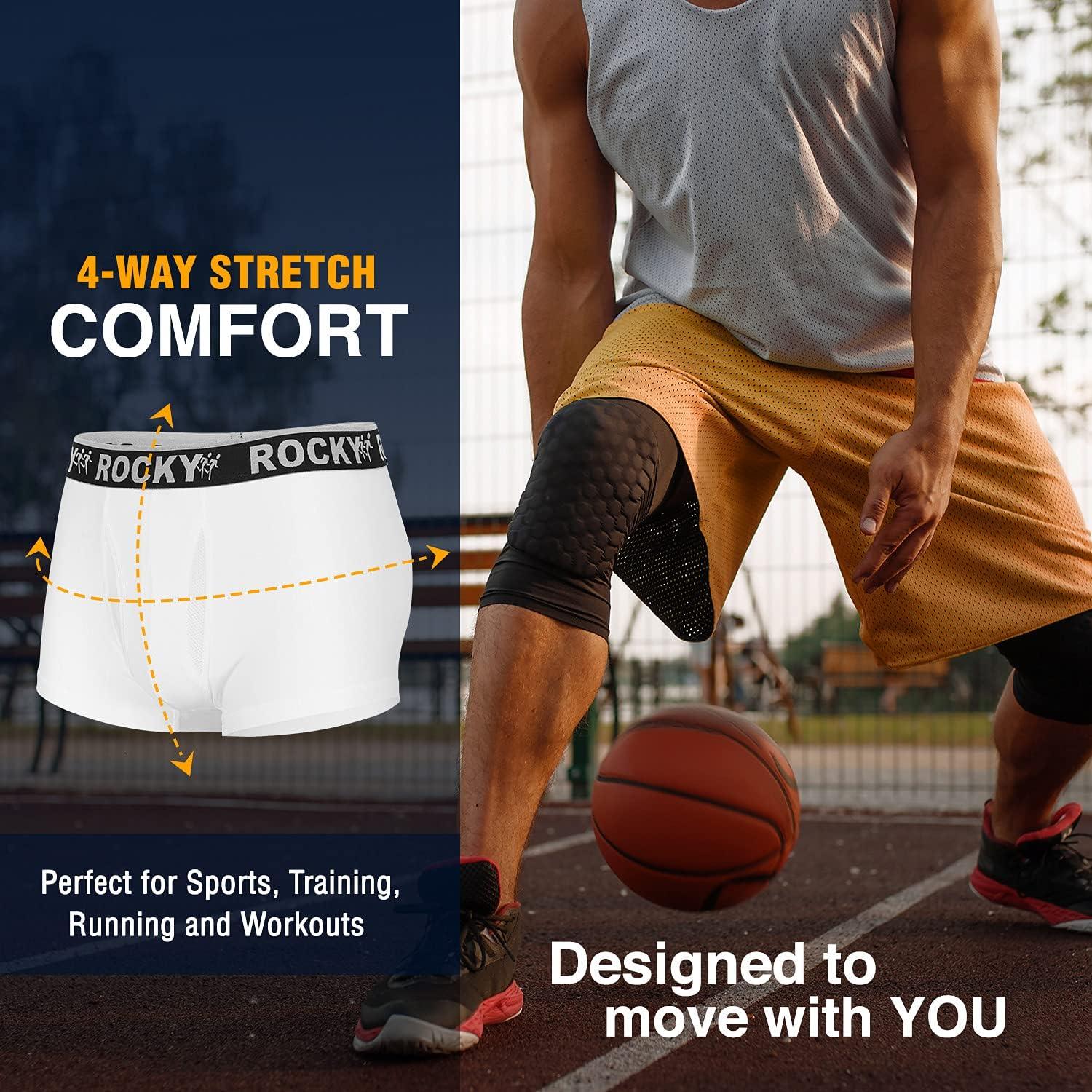 image:imageRocky Mens Boxer Briefs 4Way High Performance Pouch Underwear 2Pack TaglessRoyal Blue