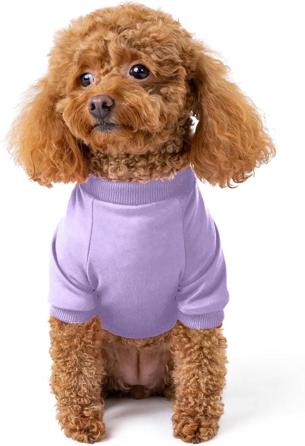 image:imageRocky Thermal Jacket Clothes Fleece Lined Sweater for Dogs Puppies Warm Coat Bodysuit Onesie One Piece Vest Pet Jammies with Leg Warmers for Small Medium Large Dogs Cats Rope SmallLavender