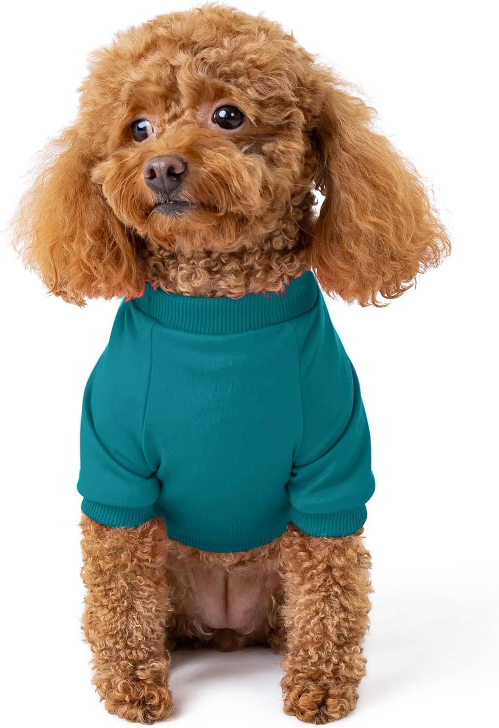 image:imageRocky Thermal Jacket Clothes Fleece Lined Sweater for Dogs Puppies Warm Coat Bodysuit Onesie One Piece Vest Pet Jammies with Leg Warmers for Small Medium Large Dogs Cats Rope SmallJade