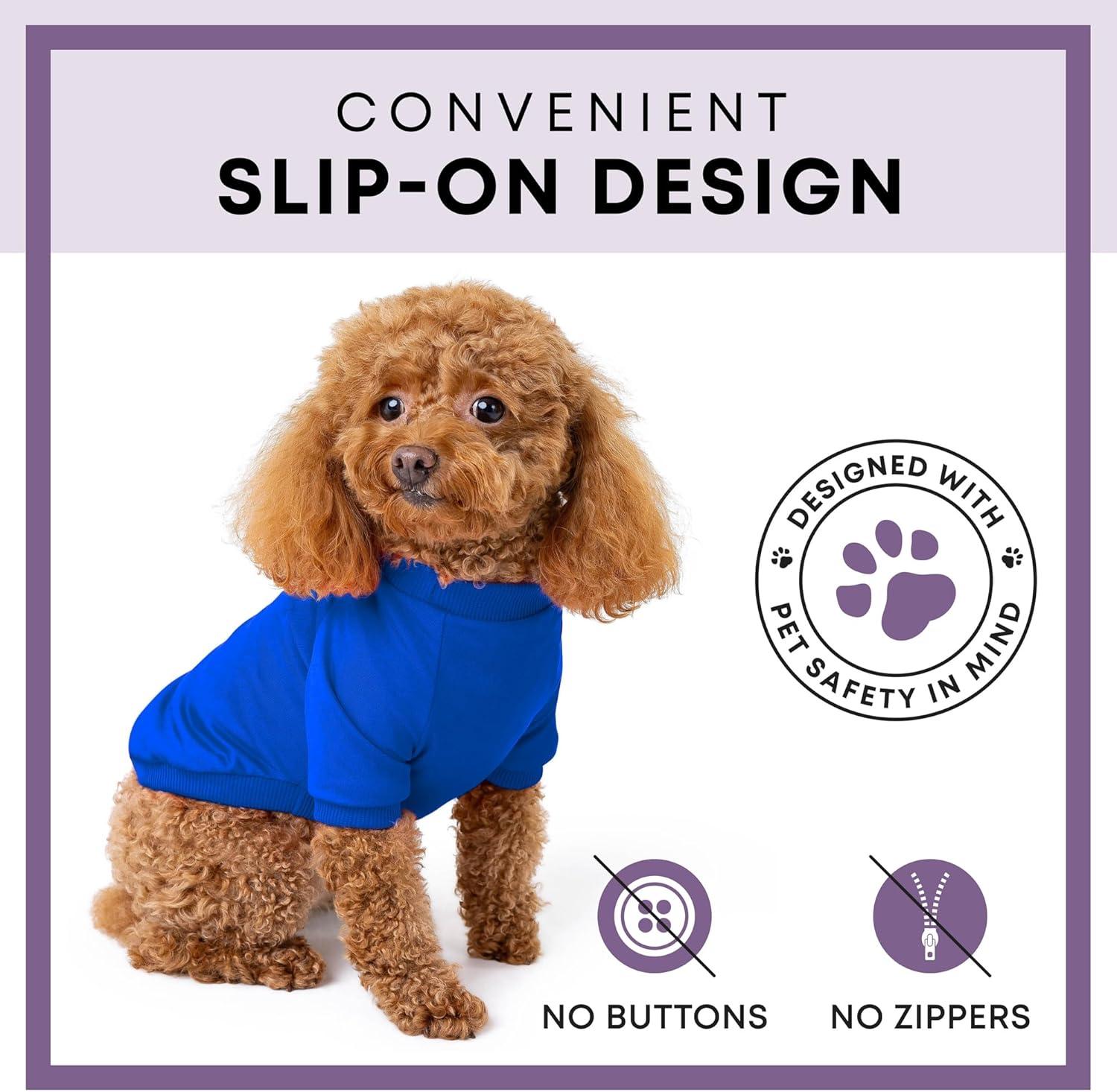 image:imageRocky Thermal Jacket Clothes Fleece Lined Sweater for Dogs Puppies Warm Coat Bodysuit Onesie One Piece Vest Pet Jammies with Leg Warmers for Small Medium Large Dogs Cats Rope SmallBlue