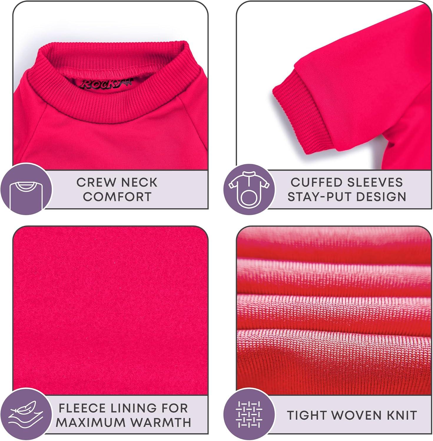image:imageRocky Thermal Jacket Clothes Fleece Lined Sweater for Dogs Puppies Warm Coat Bodysuit Onesie One Piece Vest Pet Jammies with Leg Warmers for Small Medium Large Dogs Cats Rope SmallCoral