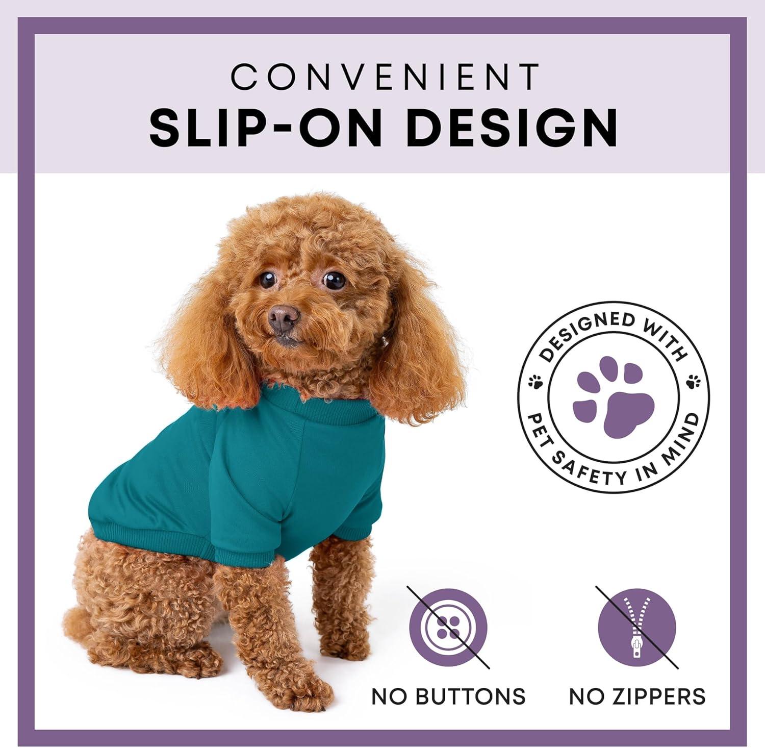 image:imageRocky Thermal Jacket Clothes Fleece Lined Sweater for Dogs Puppies Warm Coat Bodysuit Onesie One Piece Vest Pet Jammies with Leg Warmers for Small Medium Large Dogs Cats Rope SmallJade