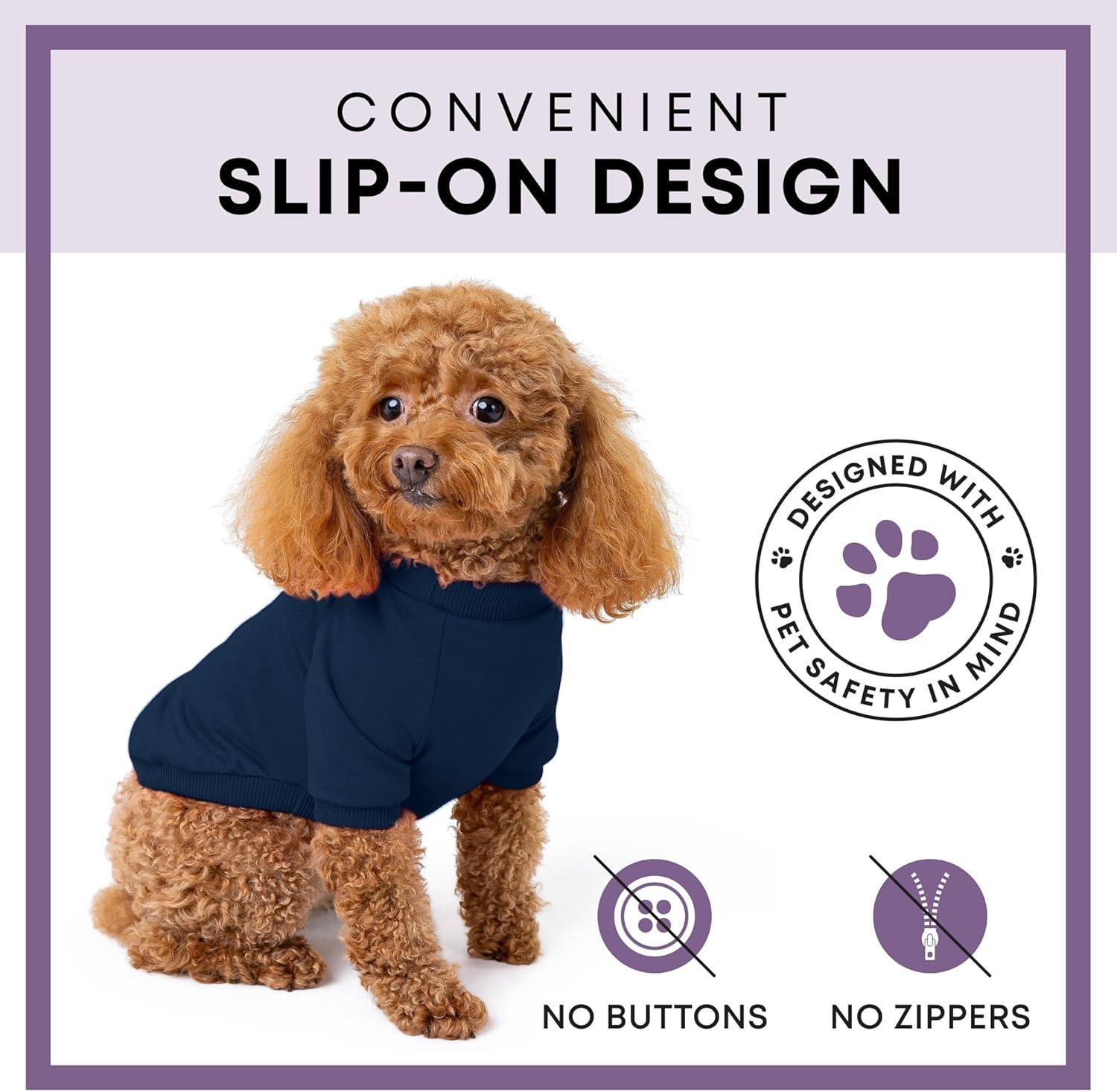 image:imageRocky Thermal Jacket Clothes Fleece Lined Sweater for Dogs Puppies Warm Coat Bodysuit Onesie One Piece Vest Pet Jammies with Leg Warmers for Small Medium Large Dogs Cats Rope SmallNavy