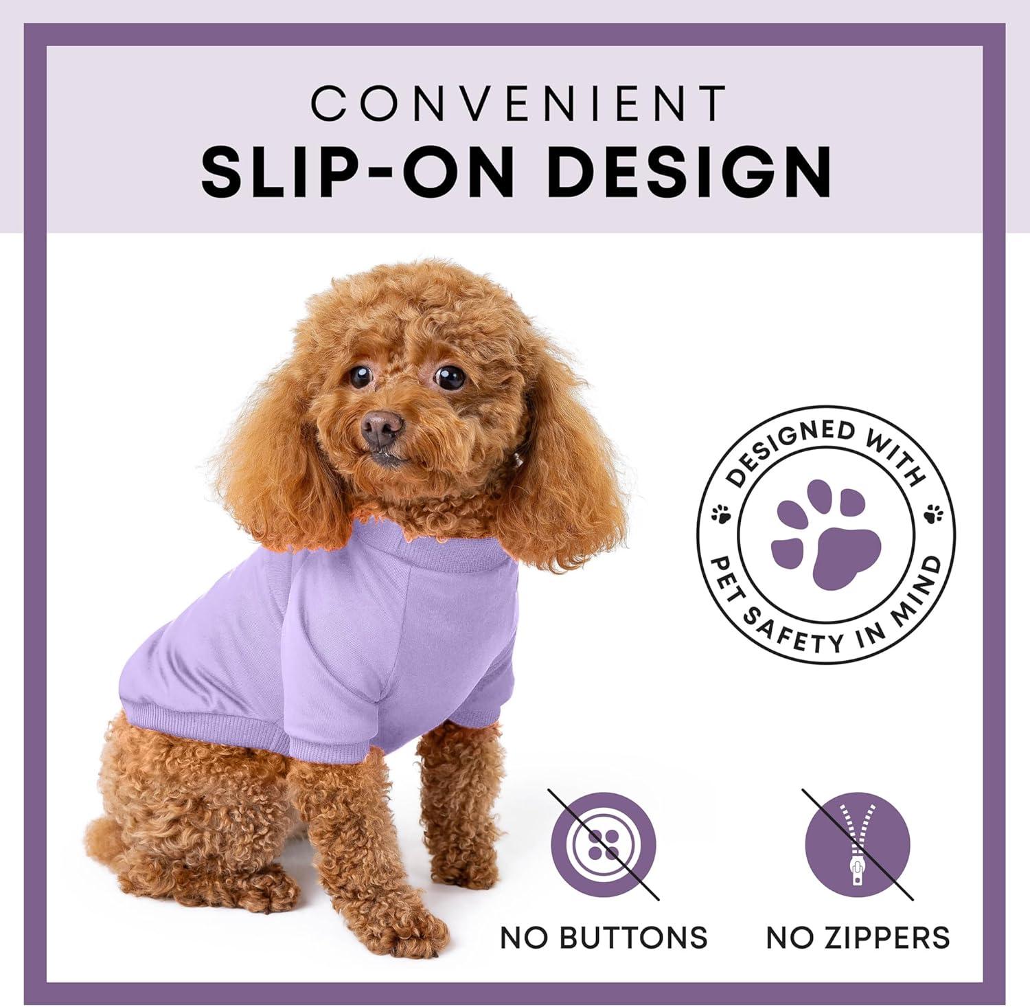 image:imageRocky Thermal Jacket Clothes Fleece Lined Sweater for Dogs Puppies Warm Coat Bodysuit Onesie One Piece Vest Pet Jammies with Leg Warmers for Small Medium Large Dogs Cats Rope SmallLavender