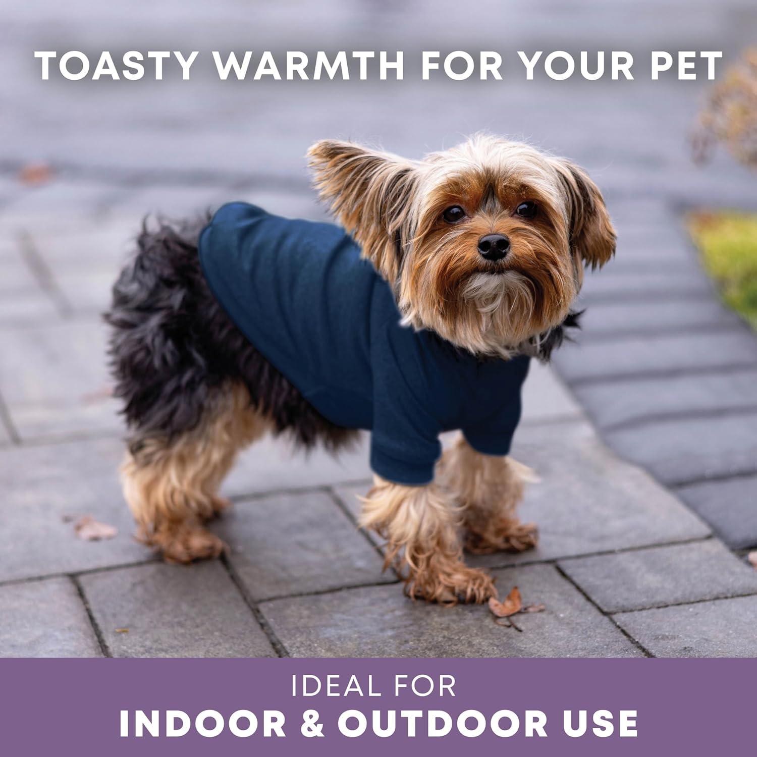 image:imageRocky Thermal Jacket Clothes Fleece Lined Sweater for Dogs Puppies Warm Coat Bodysuit Onesie One Piece Vest Pet Jammies with Leg Warmers for Small Medium Large Dogs Cats Rope SmallNavy