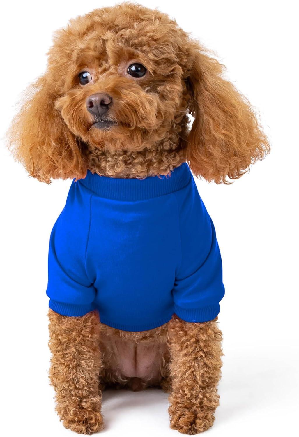 image:imageRocky Thermal Jacket Clothes Fleece Lined Sweater for Dogs Puppies Warm Coat Bodysuit Onesie One Piece Vest Pet Jammies with Leg Warmers for Small Medium Large Dogs Cats Rope SmallBlue