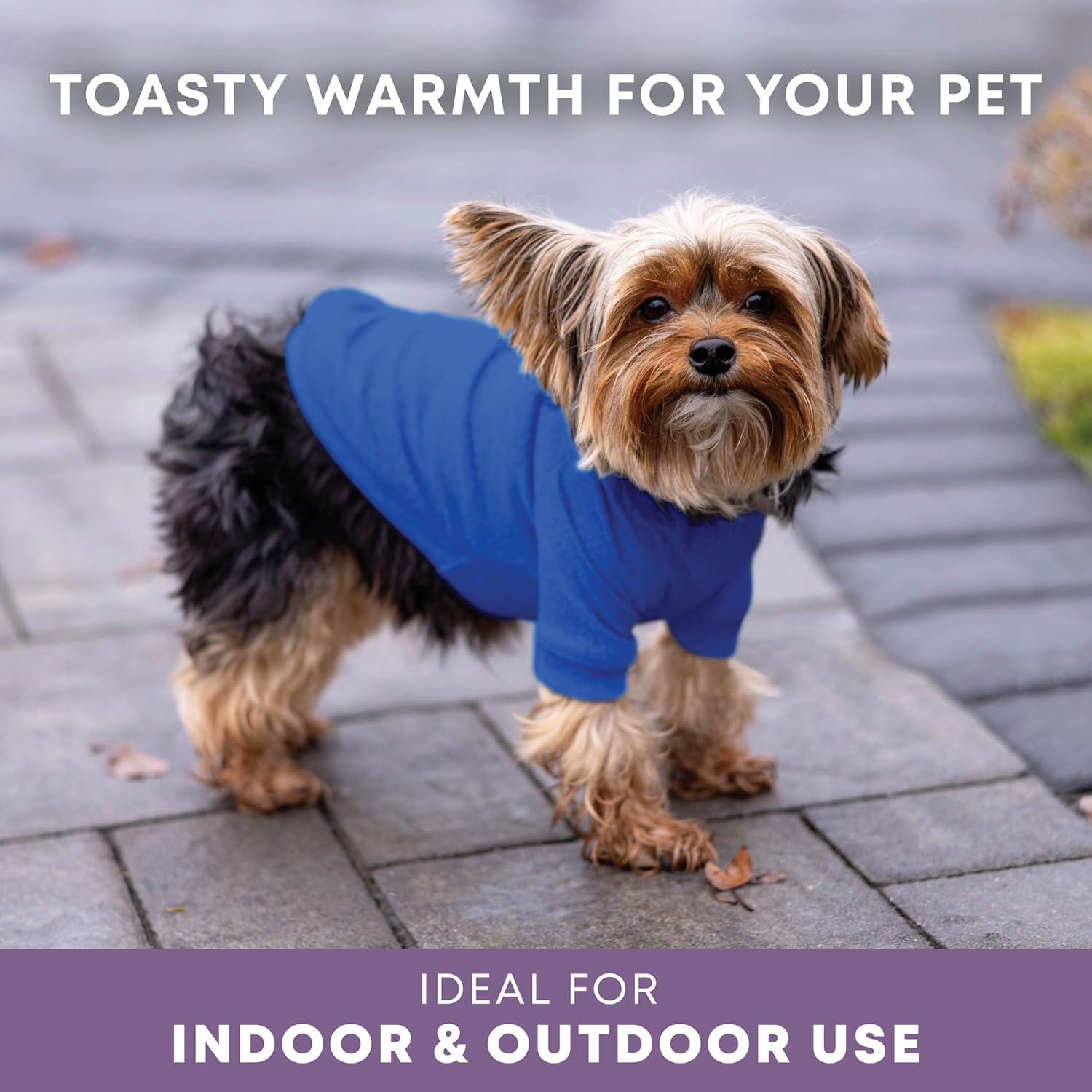 image:imageRocky Thermal Jacket Clothes Fleece Lined Sweater for Dogs Puppies Warm Coat Bodysuit Onesie One Piece Vest Pet Jammies with Leg Warmers for Small Medium Large Dogs Cats Rope SmallBlue