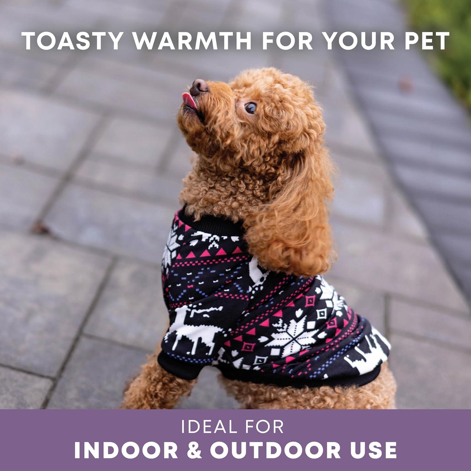 image:imageRocky Thermal Jacket Clothes Fleece Lined Sweater for Dogs Puppies Warm Coat Bodysuit Onesie One Piece Vest Pet Jammies with Leg Warmers for Small Medium Large Dogs Cats Rope SmallChristmas