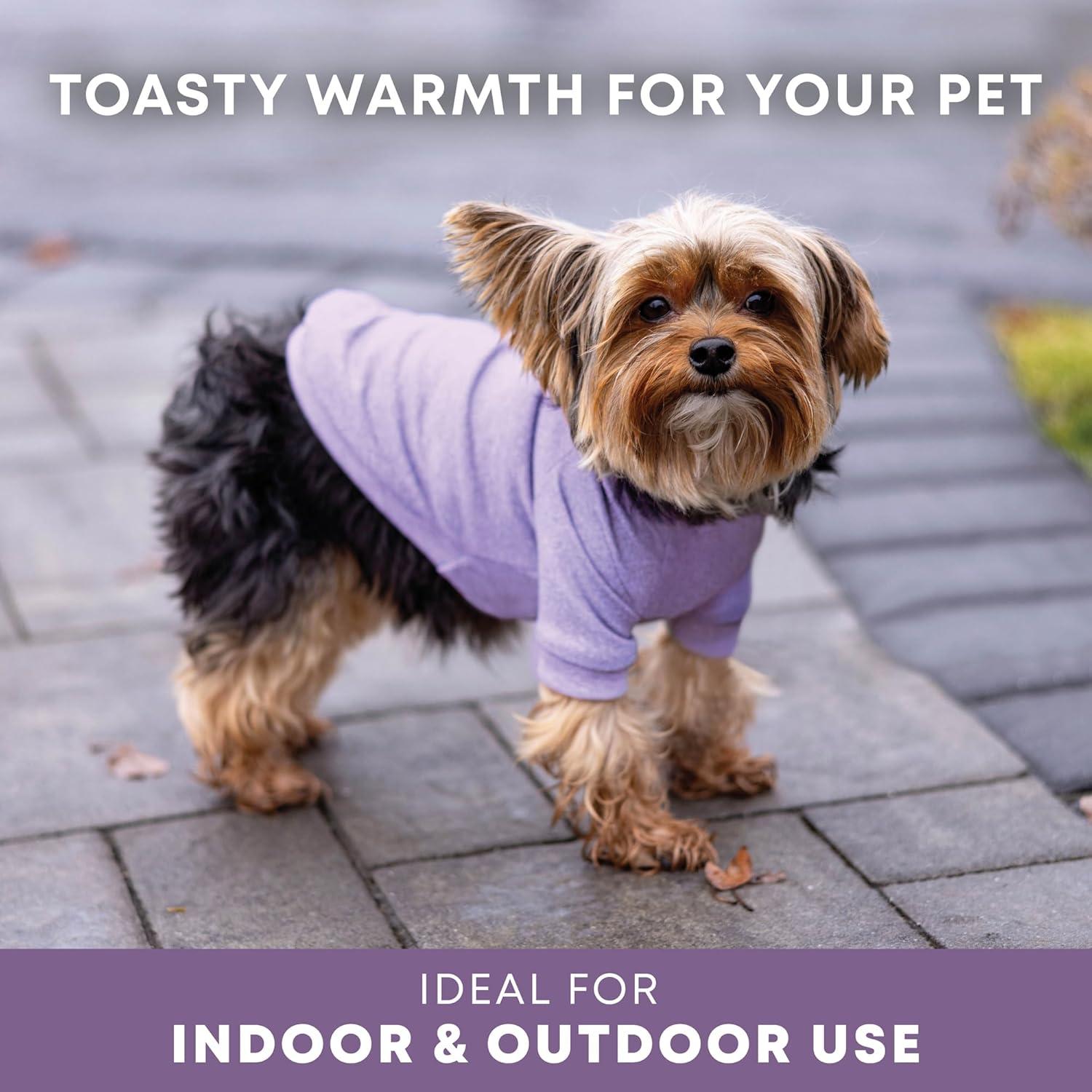 image:imageRocky Thermal Jacket Clothes Fleece Lined Sweater for Dogs Puppies Warm Coat Bodysuit Onesie One Piece Vest Pet Jammies with Leg Warmers for Small Medium Large Dogs Cats Rope SmallLavender