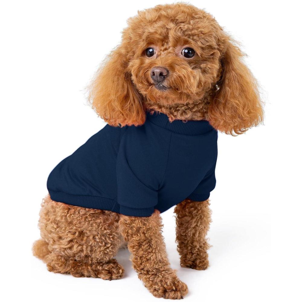 image:imageRocky Thermal Jacket Clothes Fleece Lined Sweater for Dogs Puppies Warm Coat Bodysuit Onesie One Piece Vest Pet Jammies with Leg Warmers for Small Medium Large Dogs Cats Rope SmallNavy