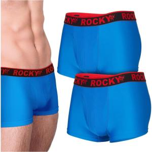 Rocky Men’s Boxer Briefs 4-Way High Performance Pouch Underwear, 2-Pack Tagless(Royal Blue)