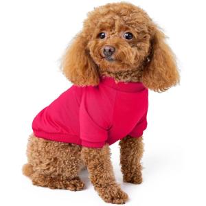 Rocky Thermal Jacket Clothes Fleece Lined Sweater for Dogs, Puppies, Warm Coat Bodysuit Onesie One Piece Vest Pet Jammies with Leg Warmers for Small, Medium, Large Dogs Cats (Rope, Small)(Coral)