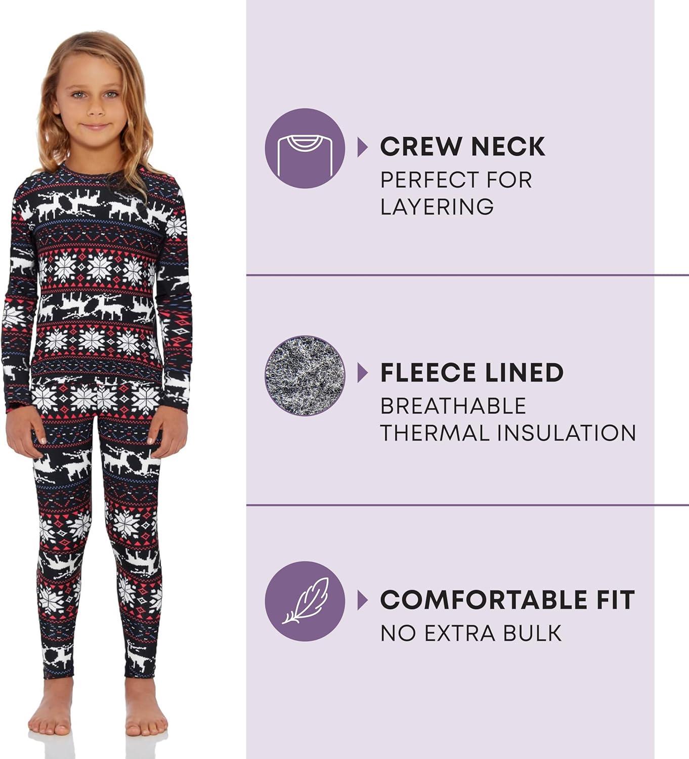 image:imageRocky Thermal Underwear For Girls Thermal Long Johns Set Shirt amp Pants Base Layer wLeggingsBottoms SkiExtreme Cold Christmas XXSmall 84XXXS