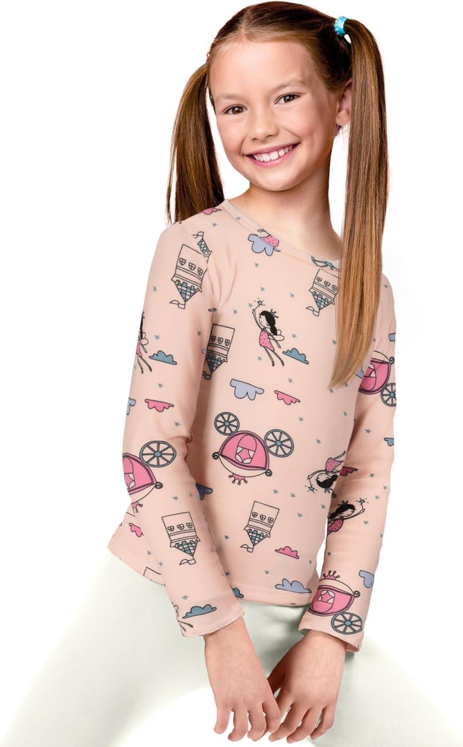 image:imageRocky Thermal Underwear for Kids Girls Thermals Long Johns Underwear Base Layer for Cold weatherskiingMagical Fairy Design