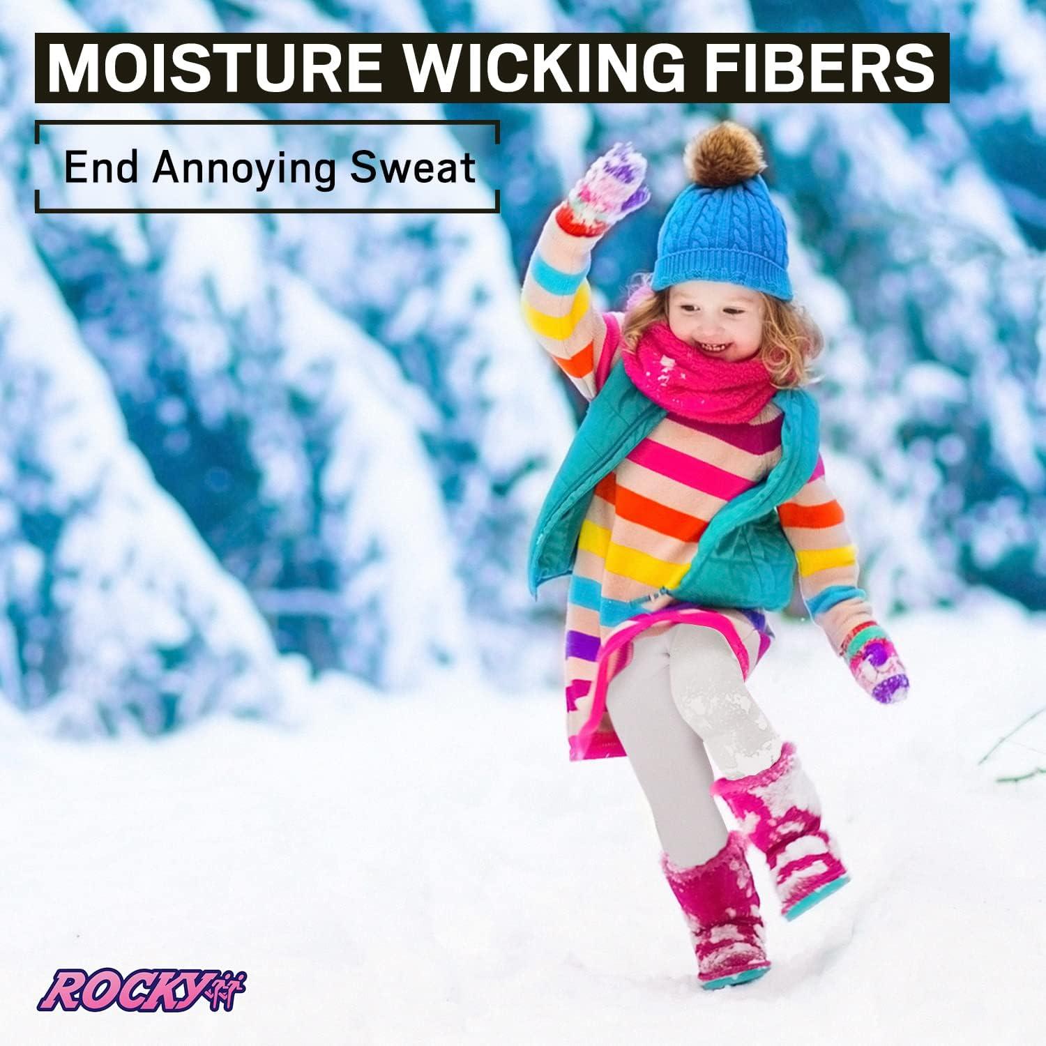 image:imageRocky Thermal Underwear for Kids Girls Thermals Long Johns Underwear Base Layer for Cold weatherskiingSmile Design