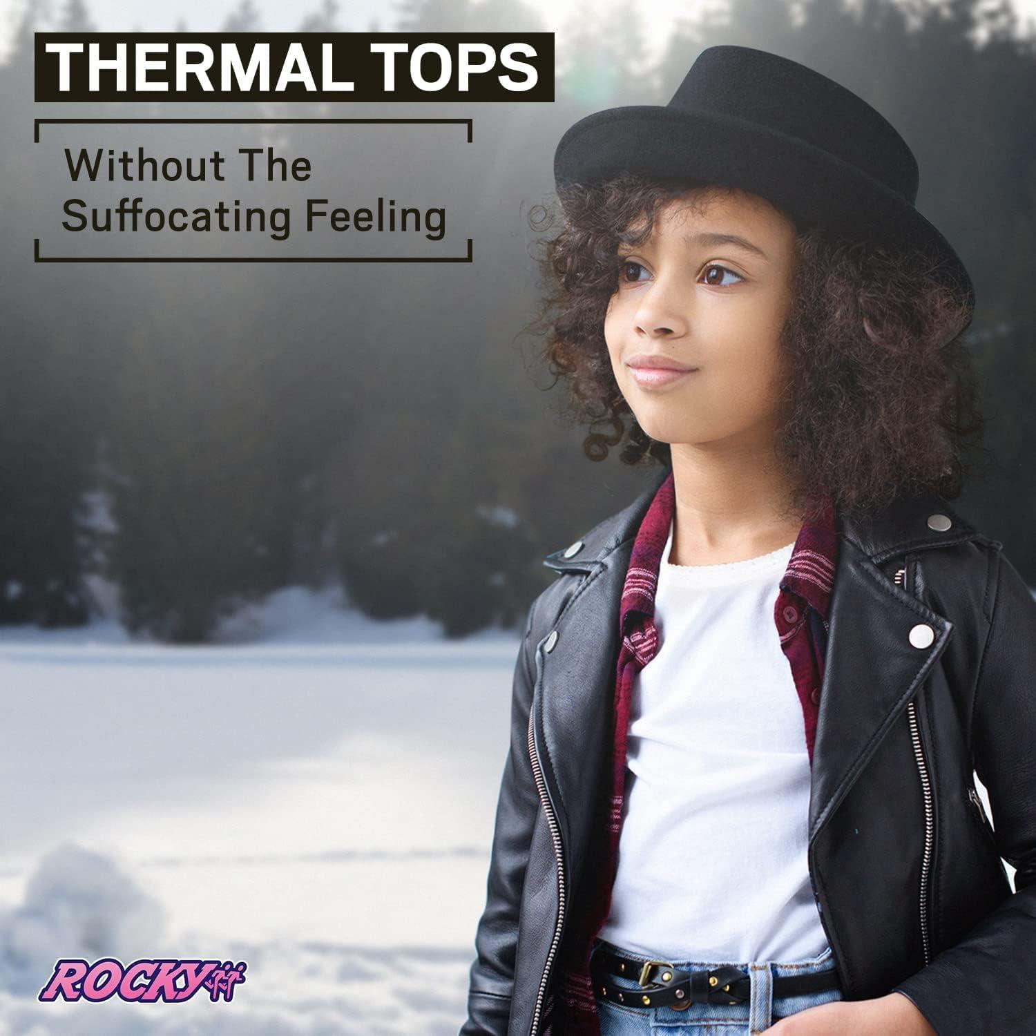 image:imageRocky Thermal Underwear for Kids Girls Thermals Long Johns Underwear Base Layer for Cold weatherskiingSmile Design