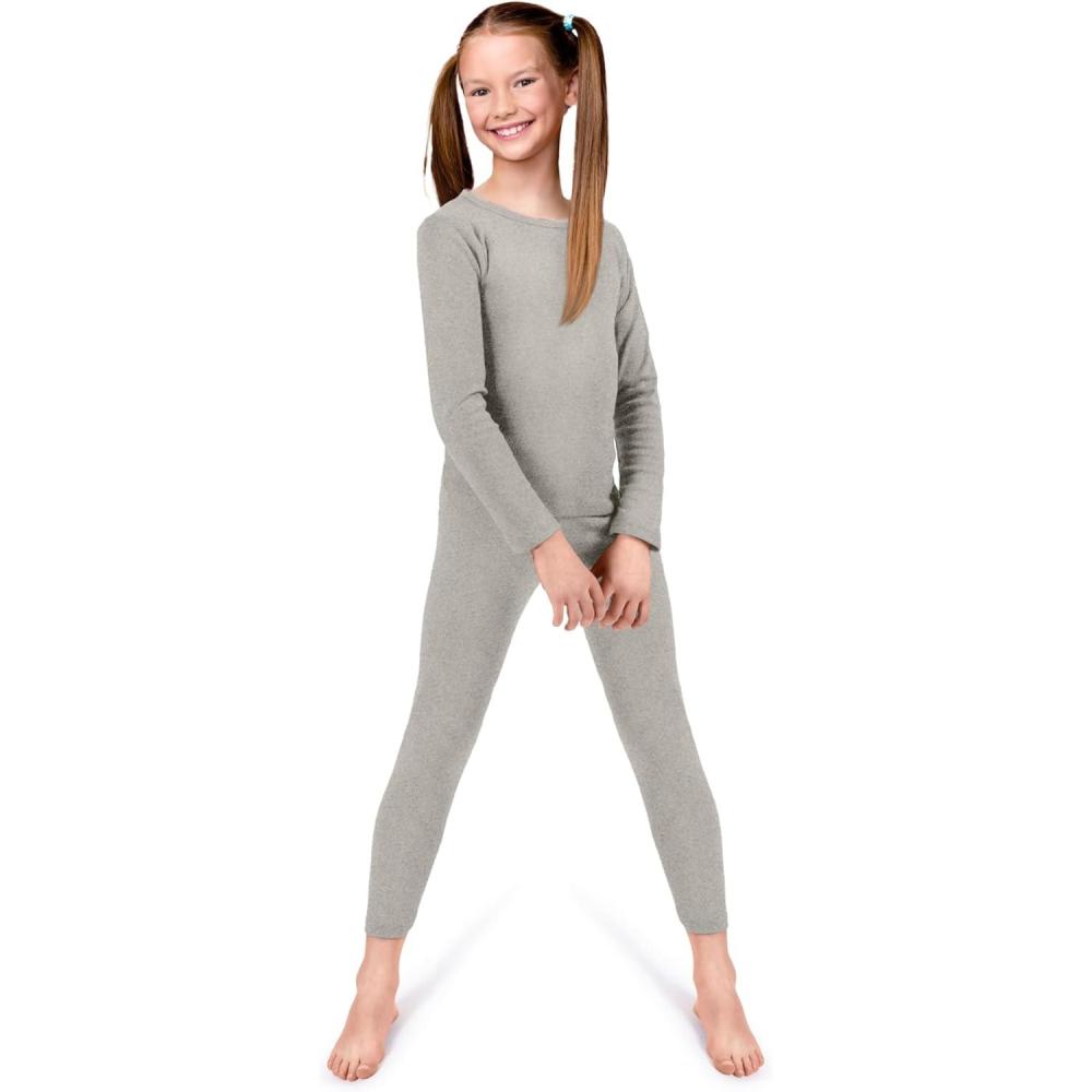 image:imageRocky Thermal Underwear for Kids Girls Thermals Long Johns Underwear Base Layer for Cold weatherskiingHeather Grey