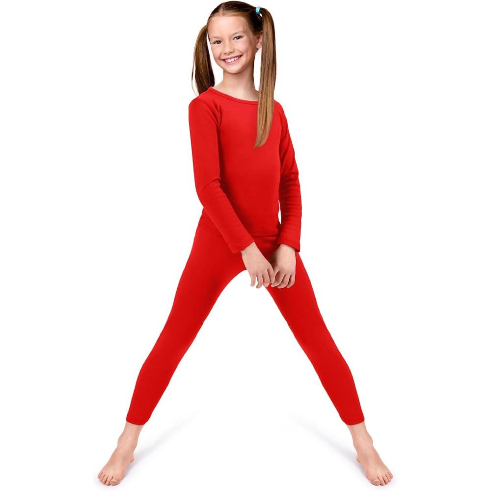 image:imageRocky Thermal Underwear for Kids Girls Thermals Long Johns Underwear Base Layer for Cold weatherskiingRed