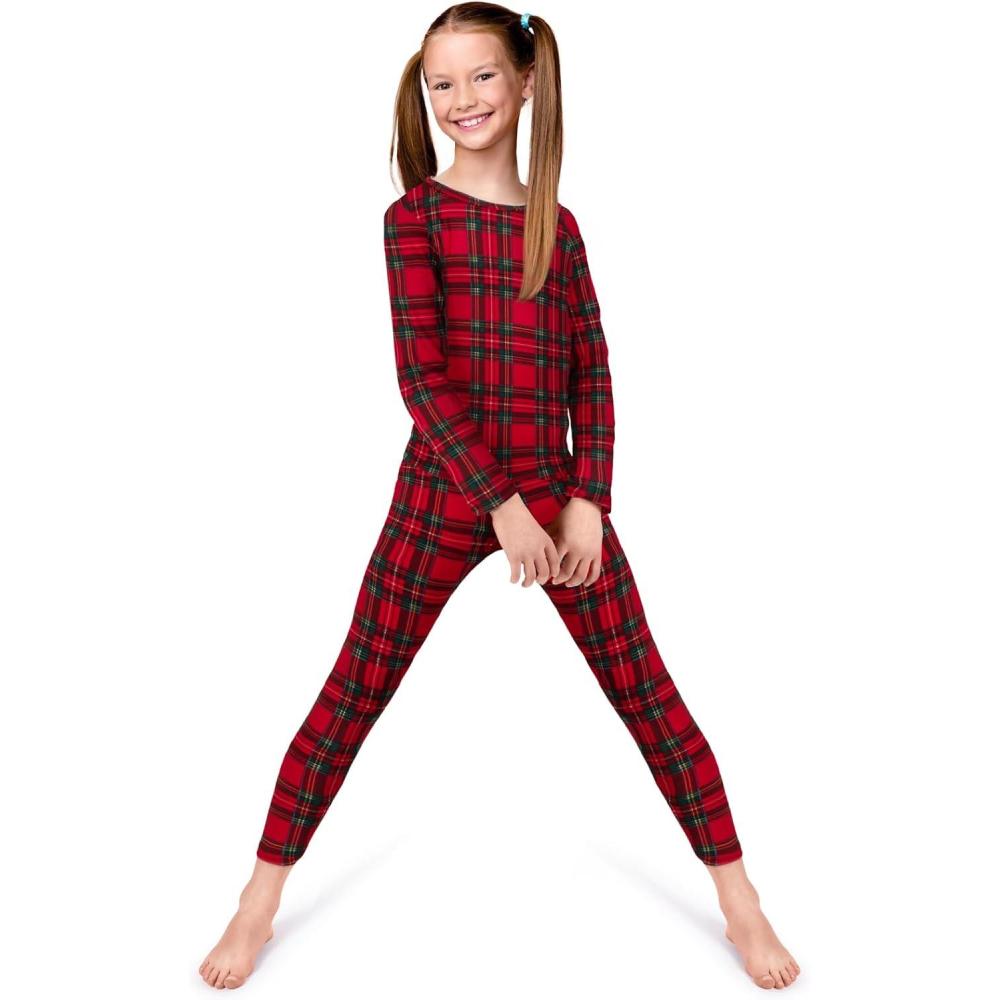 image:imageRocky Thermal Underwear for Kids Girls Thermals Long Johns Underwear Base Layer for Cold weatherskiingRed Plaid