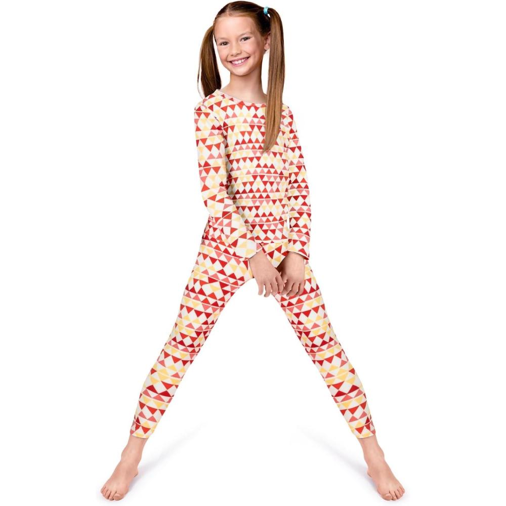 image:imageRocky Thermal Underwear for Kids Girls Thermals Long Johns Underwear Base Layer for Cold weatherskiingTriangle Design