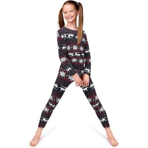 Rocky Thermal Underwear For Girls (Thermal Long Johns Set) Shirt & Pants, Base Layer w/Leggings/Bottoms Ski/Extreme Cold (Christmas – XX-Small) (84X-XXS)