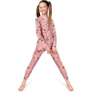 Rocky Thermal Underwear for Kids, Girls Thermals Long Johns Underwear, Base Layer for Cold weather/skiing(Candy Design)