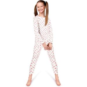 Rocky Thermal Underwear for Kids, Girls Thermals Long Johns Underwear, Base Layer for Cold weather/skiing(Cherry Design)