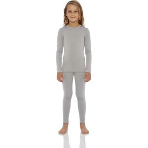 Rocky Thermal Underwear for Kids, Girls Thermals Long Johns Underwear, Base Layer for Cold weather/skiing(Grey)