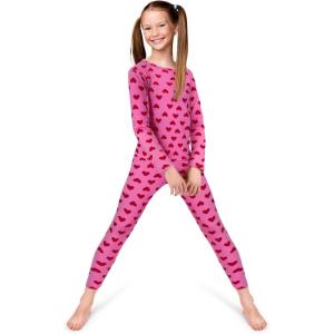 Rocky Thermal Underwear for Kids, Girls Thermals Long Johns Underwear, Base Layer for Cold weather/skiing(Heart Design)