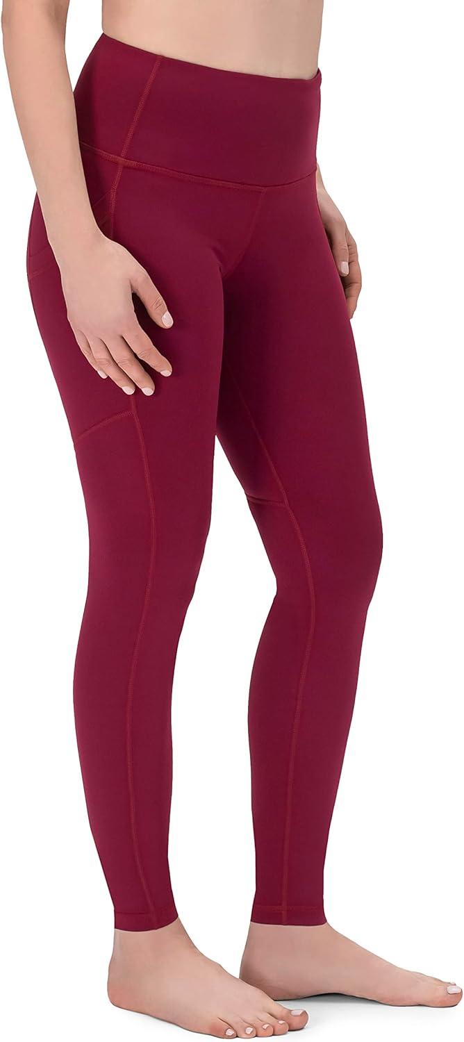 image:imageROCKY High Waisted Yoga Leggings Workout Running Activewear Tummy Control Leggings for Women Capri amp Full Length PantsBurgundy