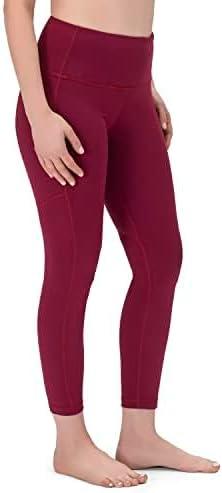 image:imageROCKY High Waisted Yoga Leggings Workout Running Activewear Tummy Control Leggings for Women Capri amp Full Length PantsBurgundy