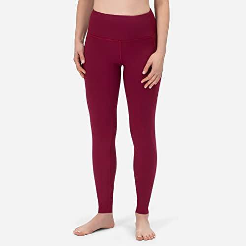 image:imageROCKY High Waisted Yoga Leggings Workout Running Activewear Tummy Control Leggings for Women Capri amp Full Length PantsBurgundy