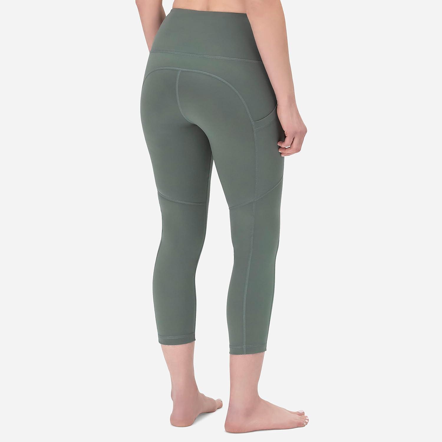 image:imageROCKY High Waisted Yoga Leggings Workout Running Activewear Tummy Control Leggings for Women Capri amp Full Length PantsGreen