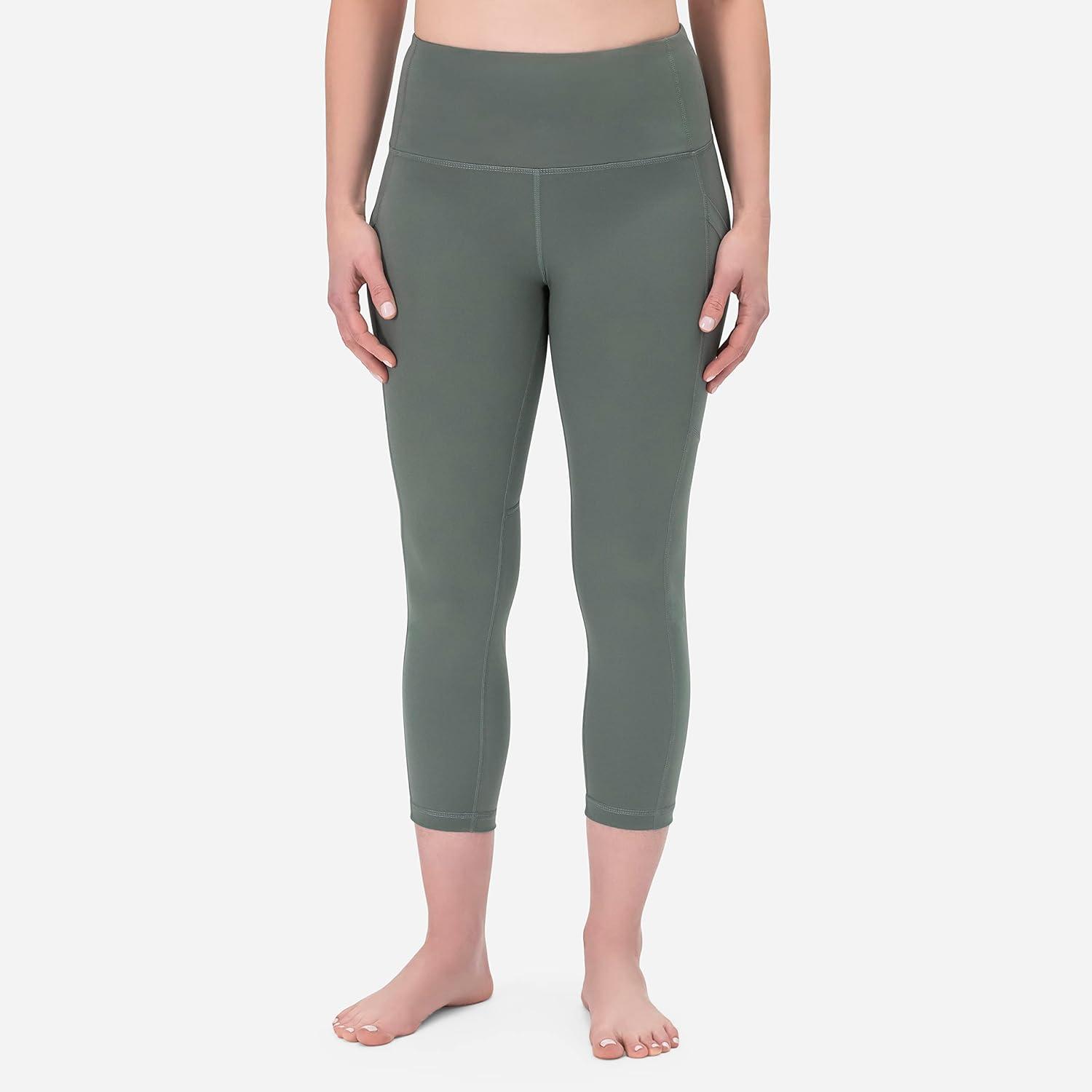 image:imageROCKY High Waisted Yoga Leggings Workout Running Activewear Tummy Control Leggings for Women Capri amp Full Length PantsGreen