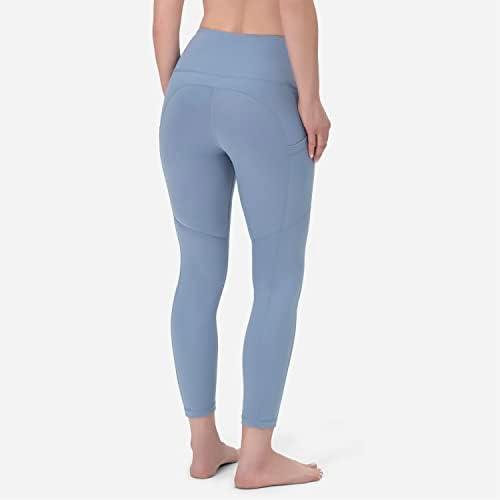 image:imageROCKY High Waisted Yoga Leggings Workout Running Activewear Tummy Control Leggings for Women Capri amp Full Length PantsLight Blue