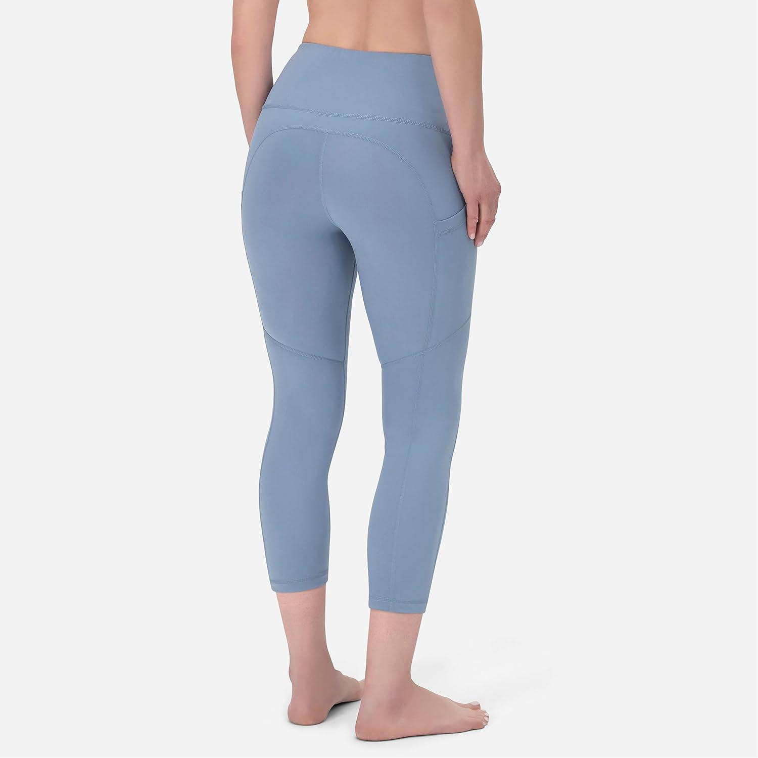 image:imageROCKY High Waisted Yoga Leggings Workout Running Activewear Tummy Control Leggings for Women Capri amp Full Length PantsLight Blue