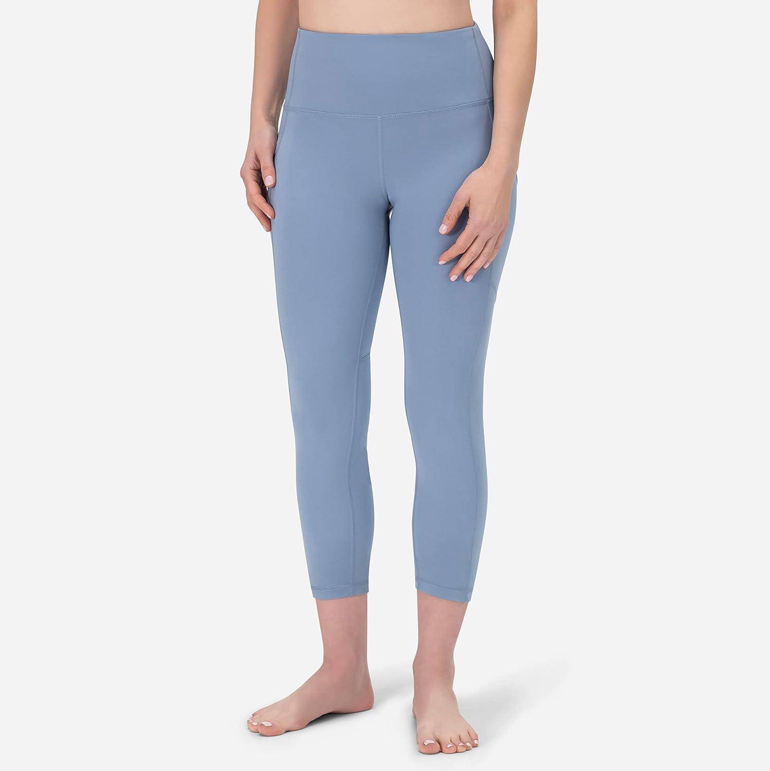 image:imageROCKY High Waisted Yoga Leggings Workout Running Activewear Tummy Control Leggings for Women Capri amp Full Length PantsLight Blue