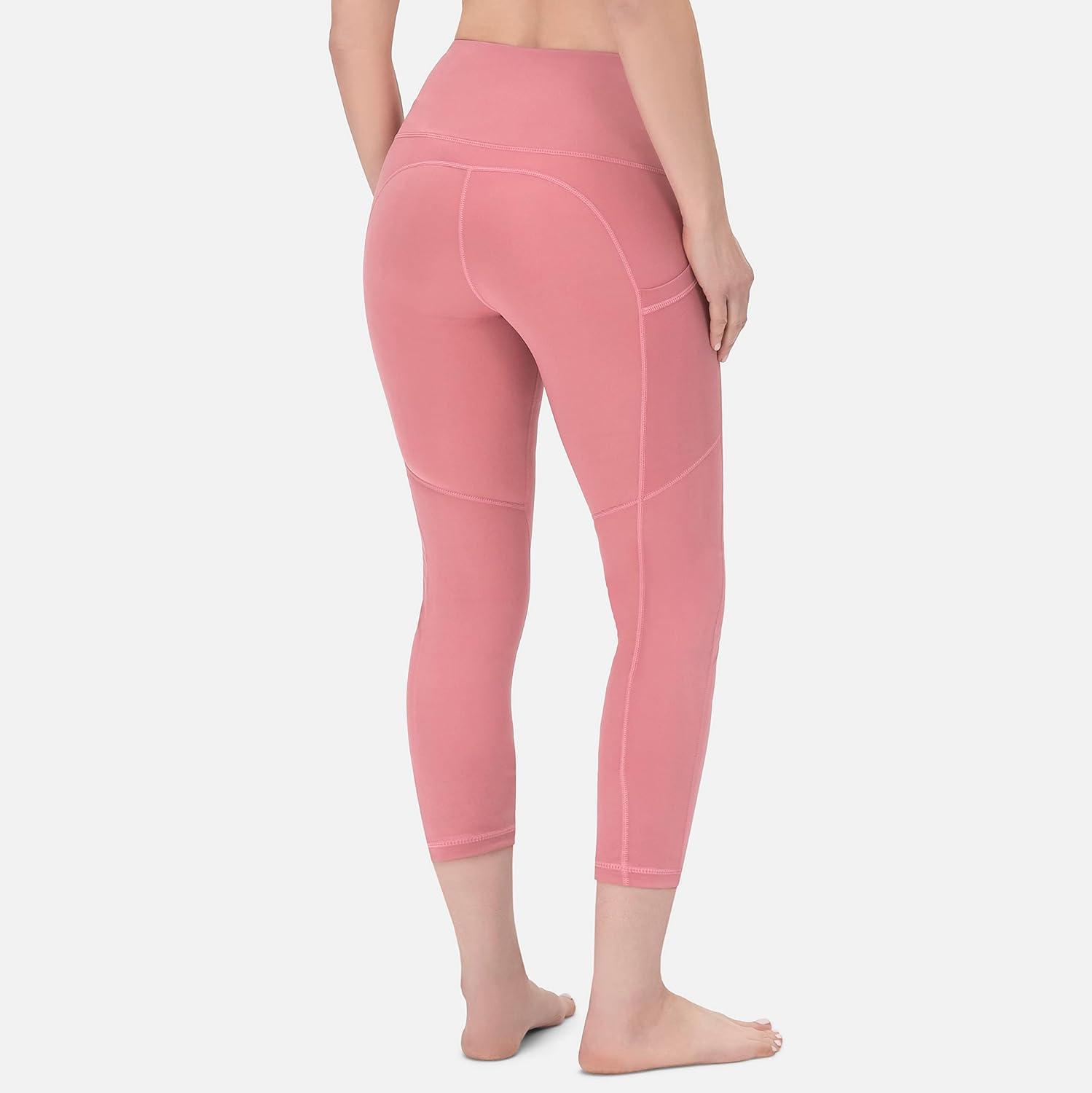 image:imageROCKY High Waisted Yoga Leggings Workout Running Activewear Tummy Control Leggings for Women Capri amp Full Length PantsPink