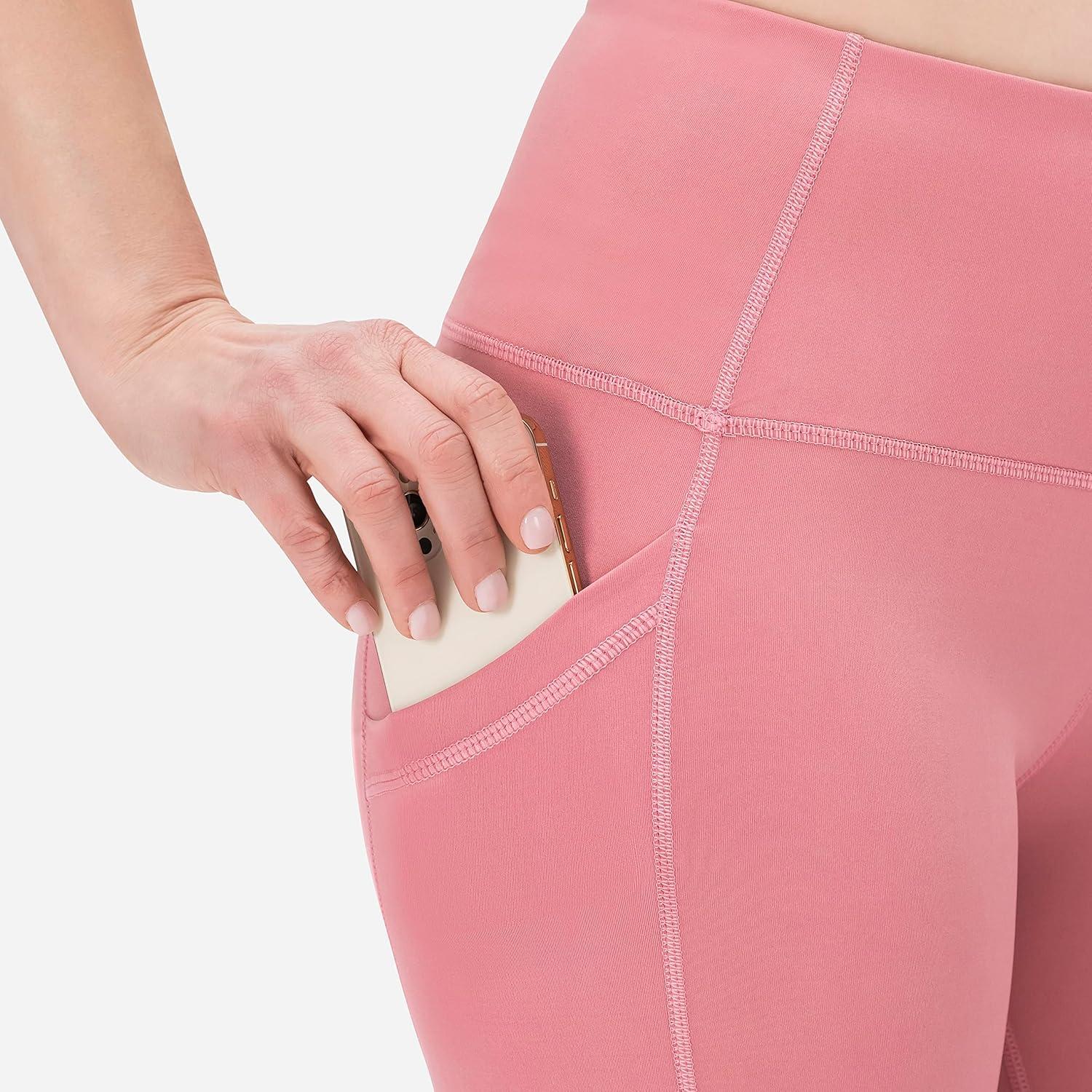 image:imageROCKY High Waisted Yoga Leggings Workout Running Activewear Tummy Control Leggings for Women Capri amp Full Length PantsPink