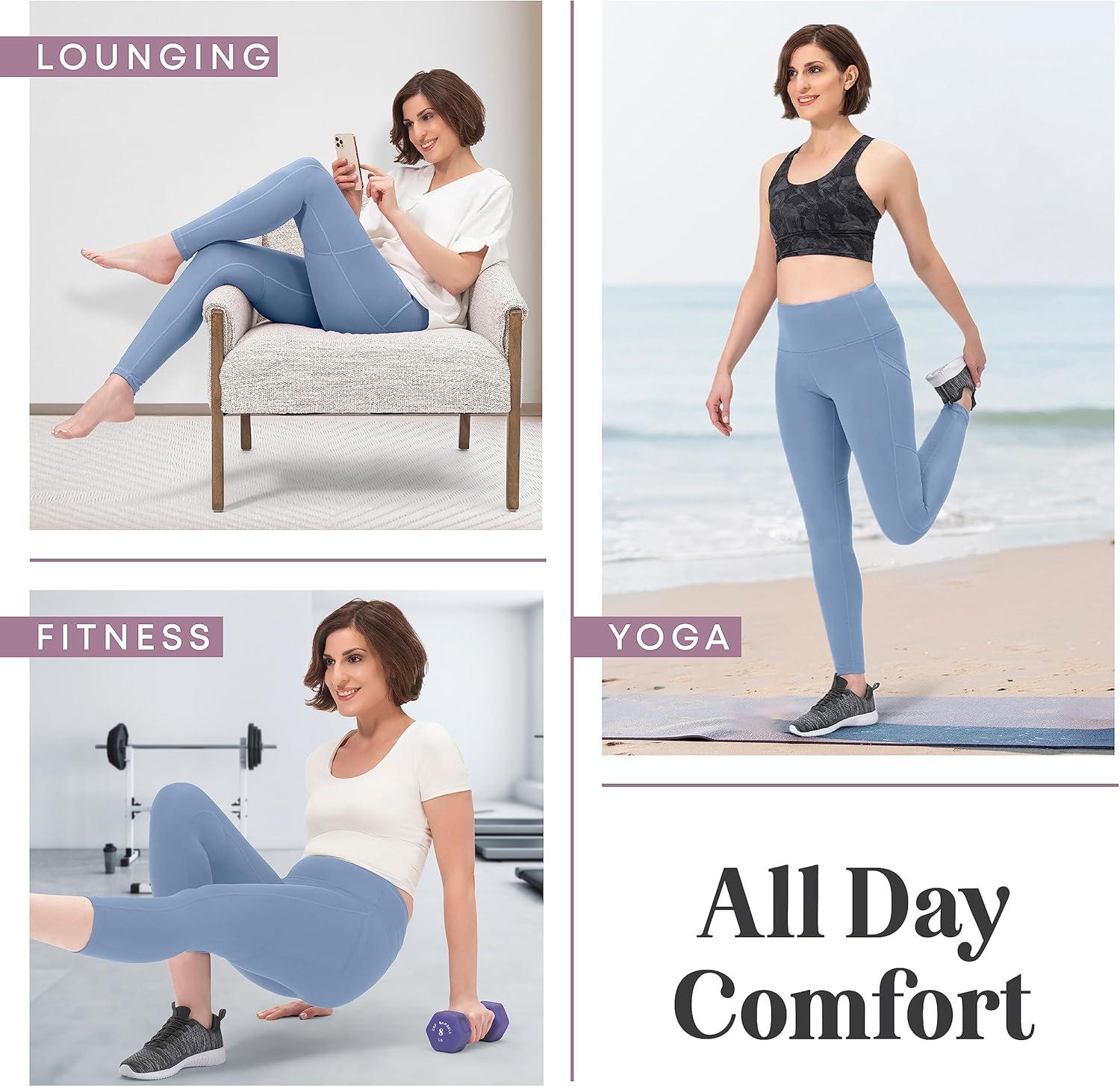 image:imageROCKY High Waisted Yoga Leggings Workout Running Activewear Tummy Control Leggings for Women Capri amp Full Length PantsPink