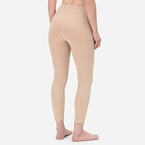 image:imageROCKY High Waisted Yoga Leggings Workout Running Activewear Tummy Control Leggings for Women Capri amp Full Length PantsTaupe
