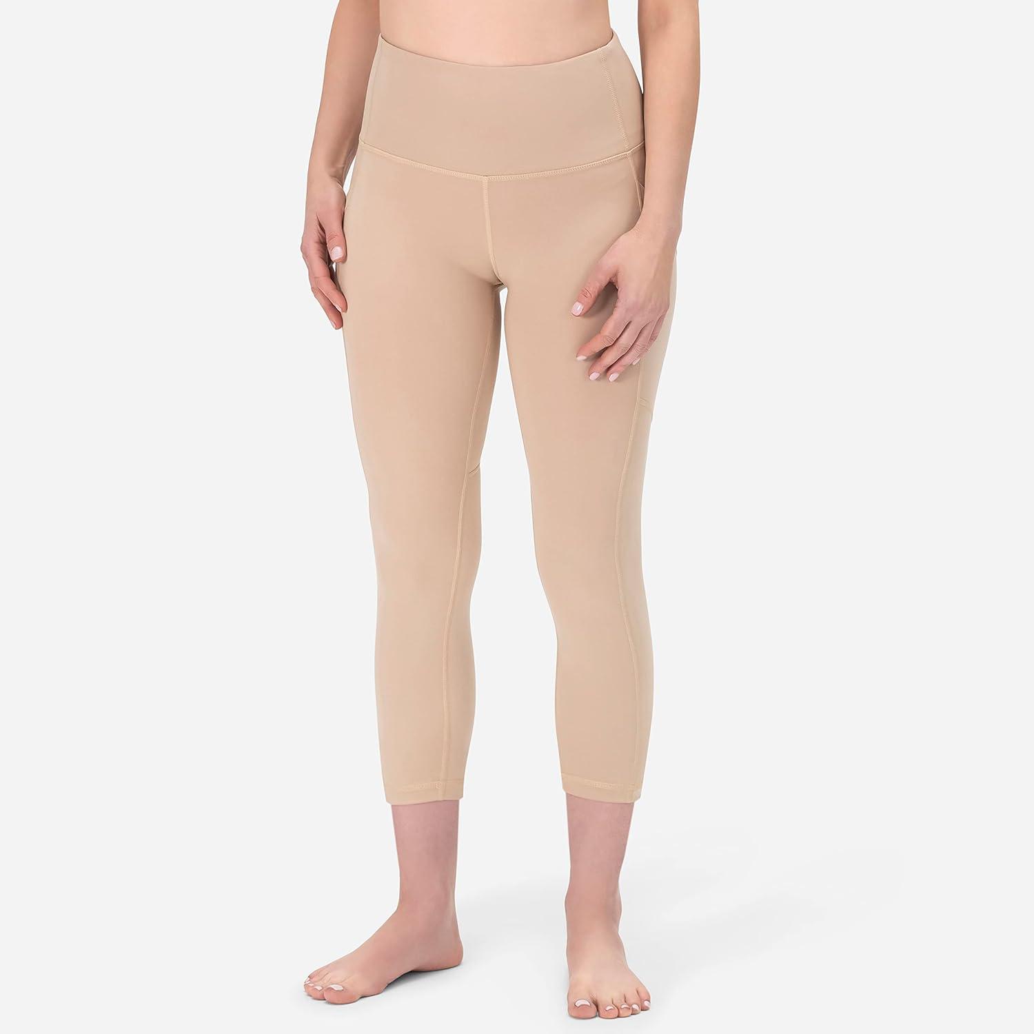 image:imageROCKY High Waisted Yoga Leggings Workout Running Activewear Tummy Control Leggings for Women Capri amp Full Length PantsTaupe