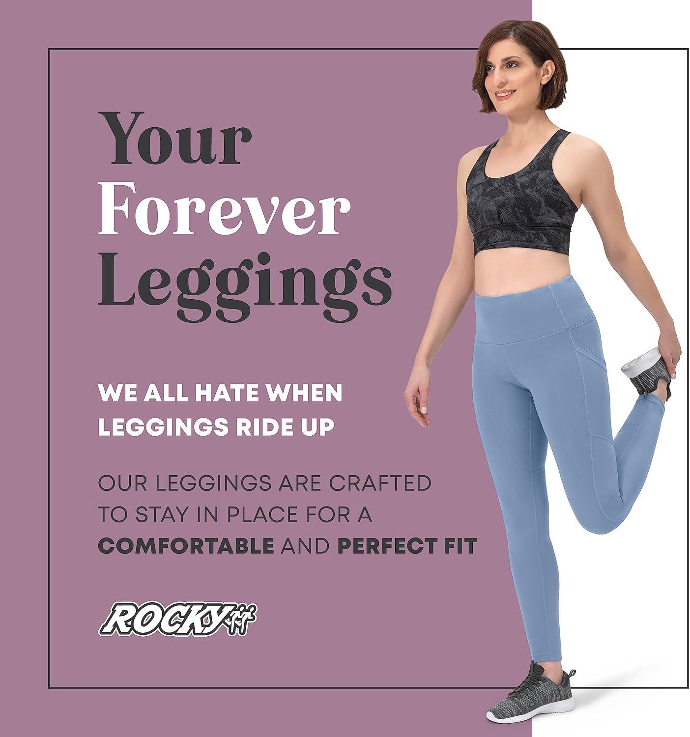 image:imageROCKY High Waisted Yoga Leggings Workout Running Activewear Tummy Control Leggings for Women Capri amp Full Length PantsTaupe