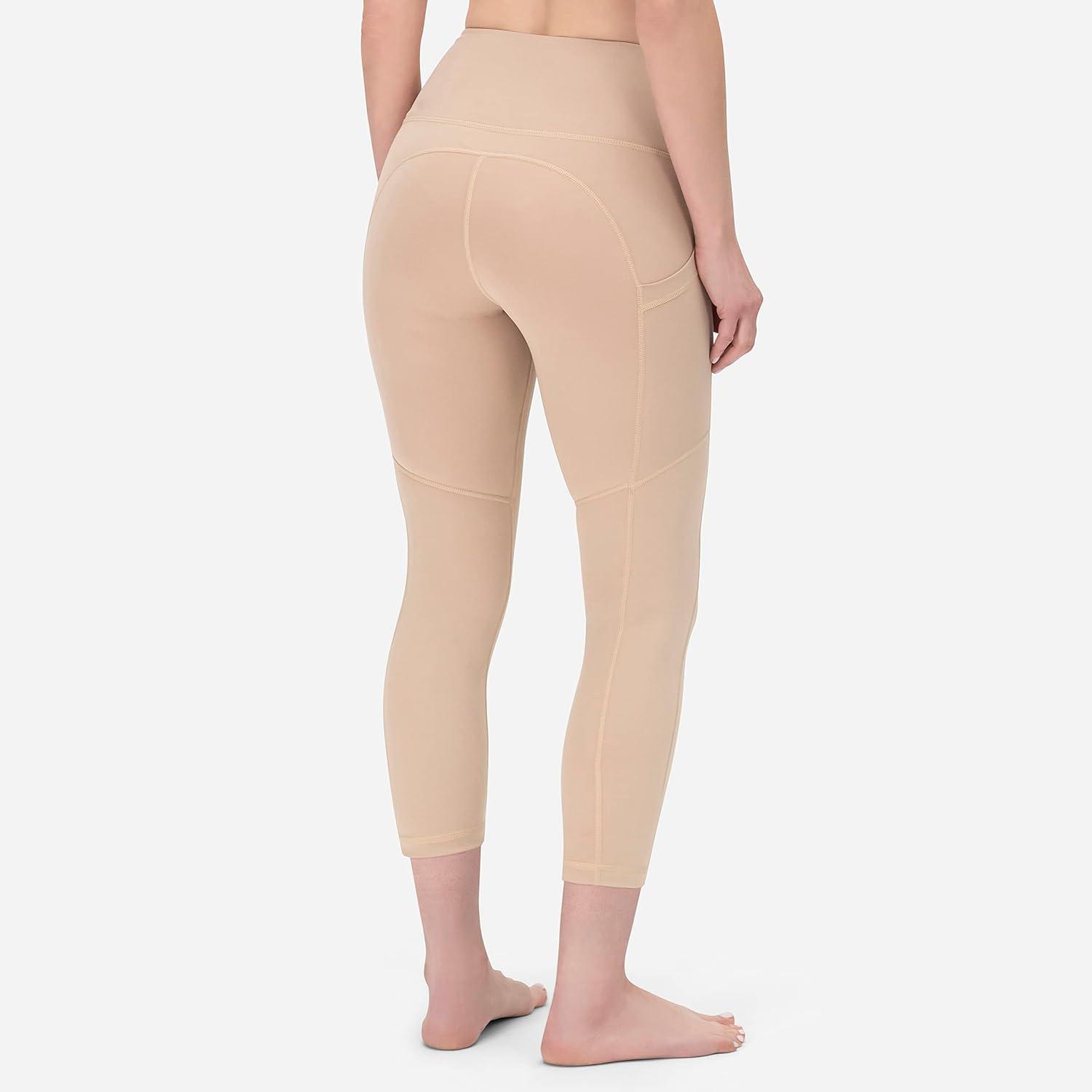 image:imageROCKY High Waisted Yoga Leggings Workout Running Activewear Tummy Control Leggings for Women Capri amp Full Length PantsTaupe