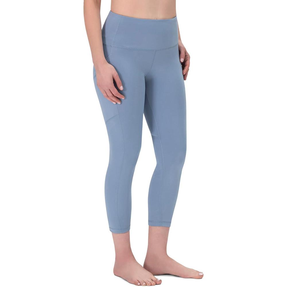 image:imageROCKY High Waisted Yoga Leggings Workout Running Activewear Tummy Control Leggings for Women Capri amp Full Length PantsLight Blue