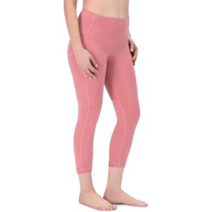 ROCKY High Waisted Yoga Leggings, Workout Running Activewear Tummy Control Leggings for Women – Capri & Full Length Pants(Pink)